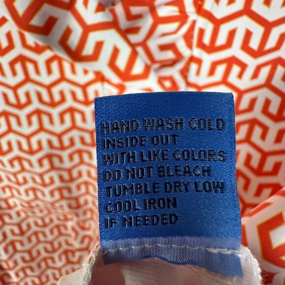 J Mclaughlin Top Womens Large Orange Durham Catalina Cloth Sleeveless Preppy - Picture 8 of 12